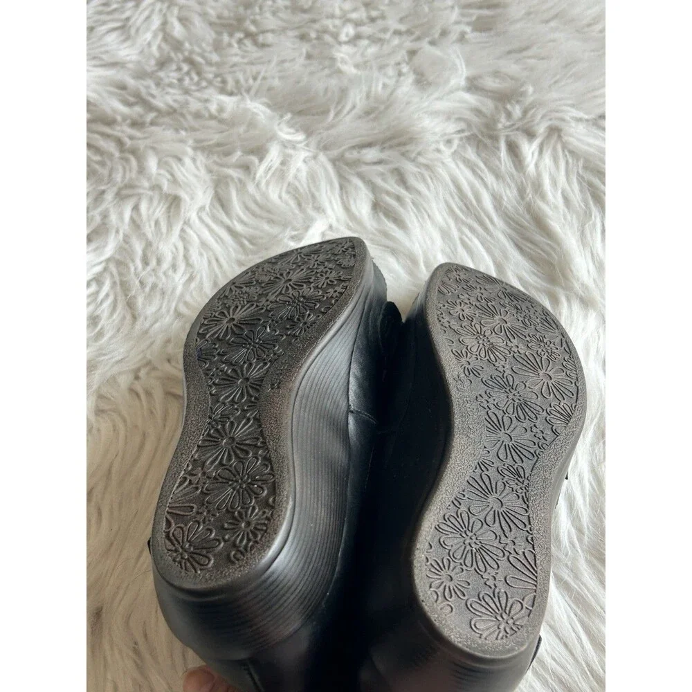 Ziera Petal Ditzy Mary Jane Flats Women’s 40 Black Leather Comfort Shoes